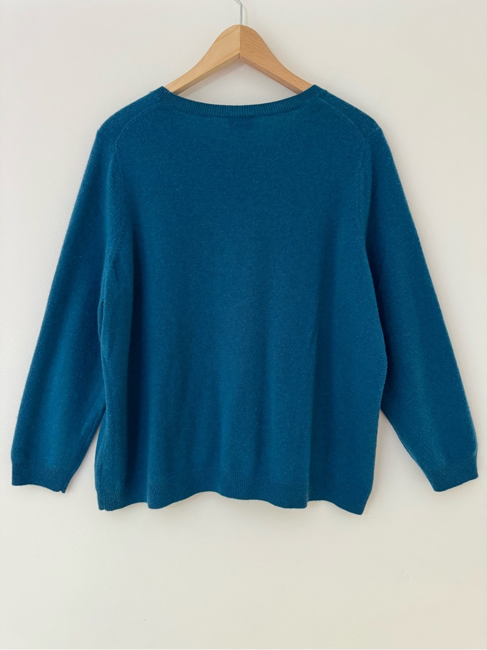 Talbots Audrey 100% Cashmere Sweater Teal Ocean Blue Plus Size 2X Petite 2XP - Picture 7 of 10